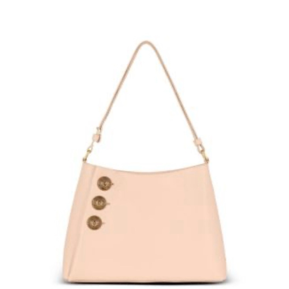 Balmain Embleme Shoulder Bag in Grained Calfskin